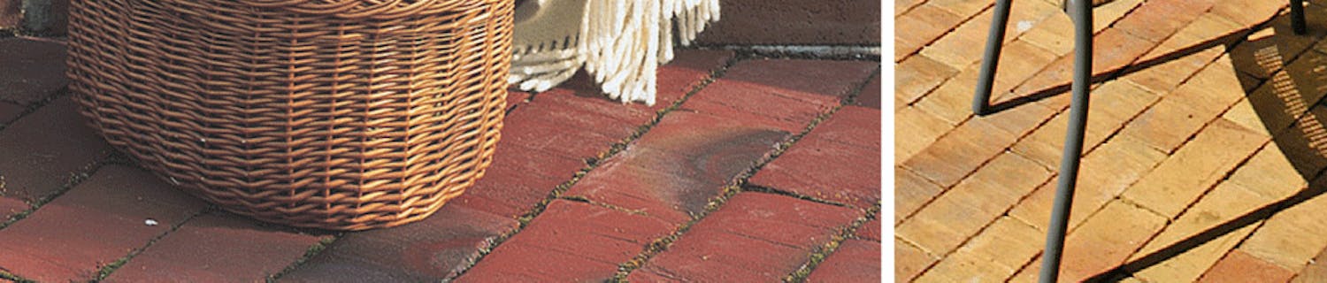 Teglsten belægning giver en smuk og levende belægning Teglsten belægning giver en smuk og levende belægning